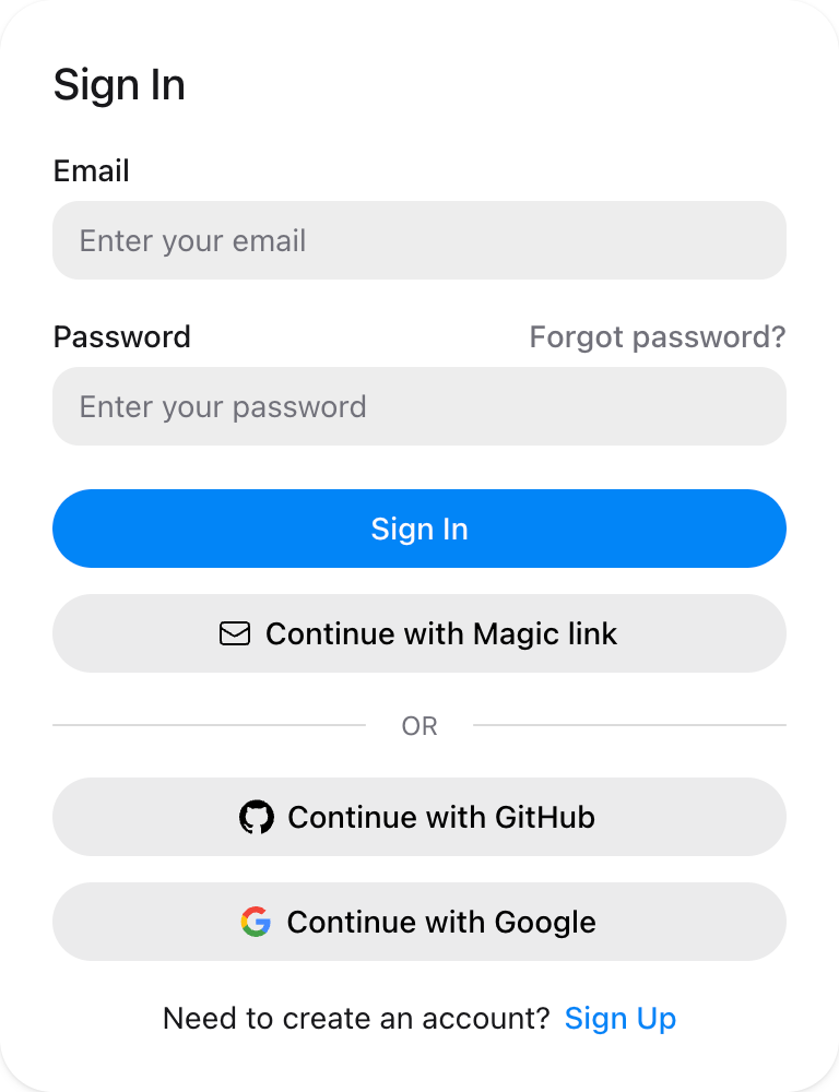 HeroUI Sign In Component